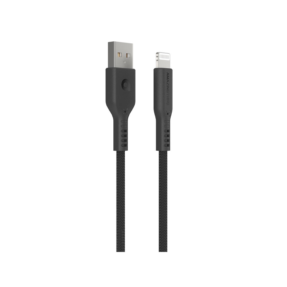 สายชาร์จ AMAZINGthing Lightning Cable Anti Microbial Speed Pro Zeus 2M. Black