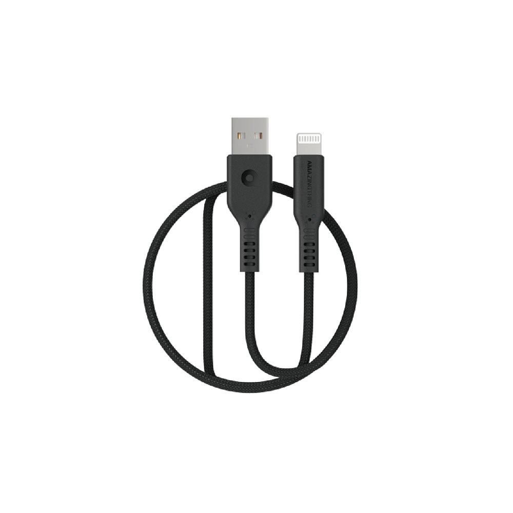 สายชาร์จ AMAZINGthing Lightning Cable Anti Microbial Speed Pro Zeus 2M. Black