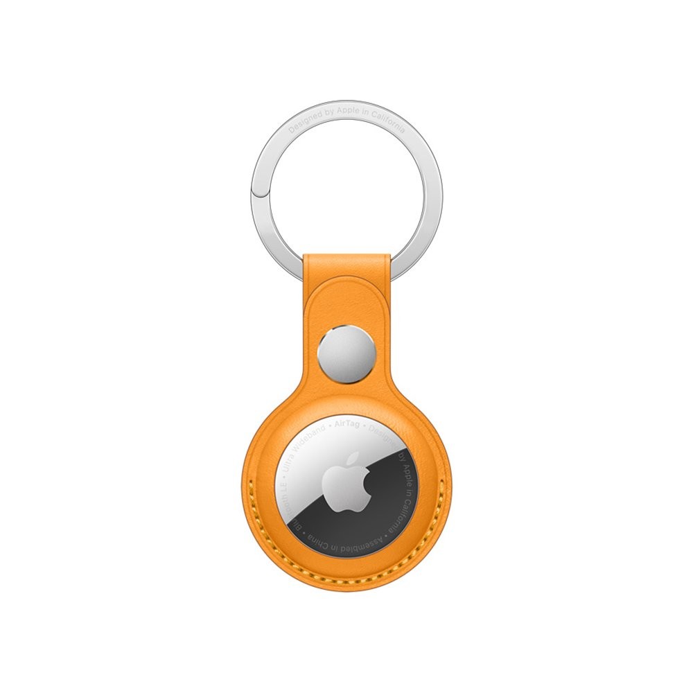 พวงกุญแจหนัง Apple AirTag Leather Key Ring California Poppy Studio7