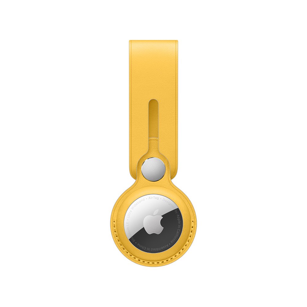 Apple AirTag Leather Loop - Meyer Lemon
