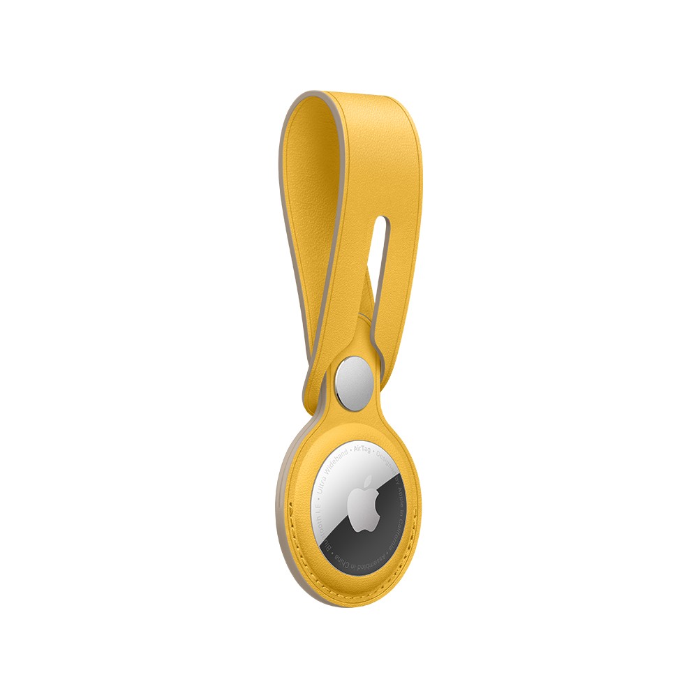 Apple AirTag Leather Loop - Meyer Lemon