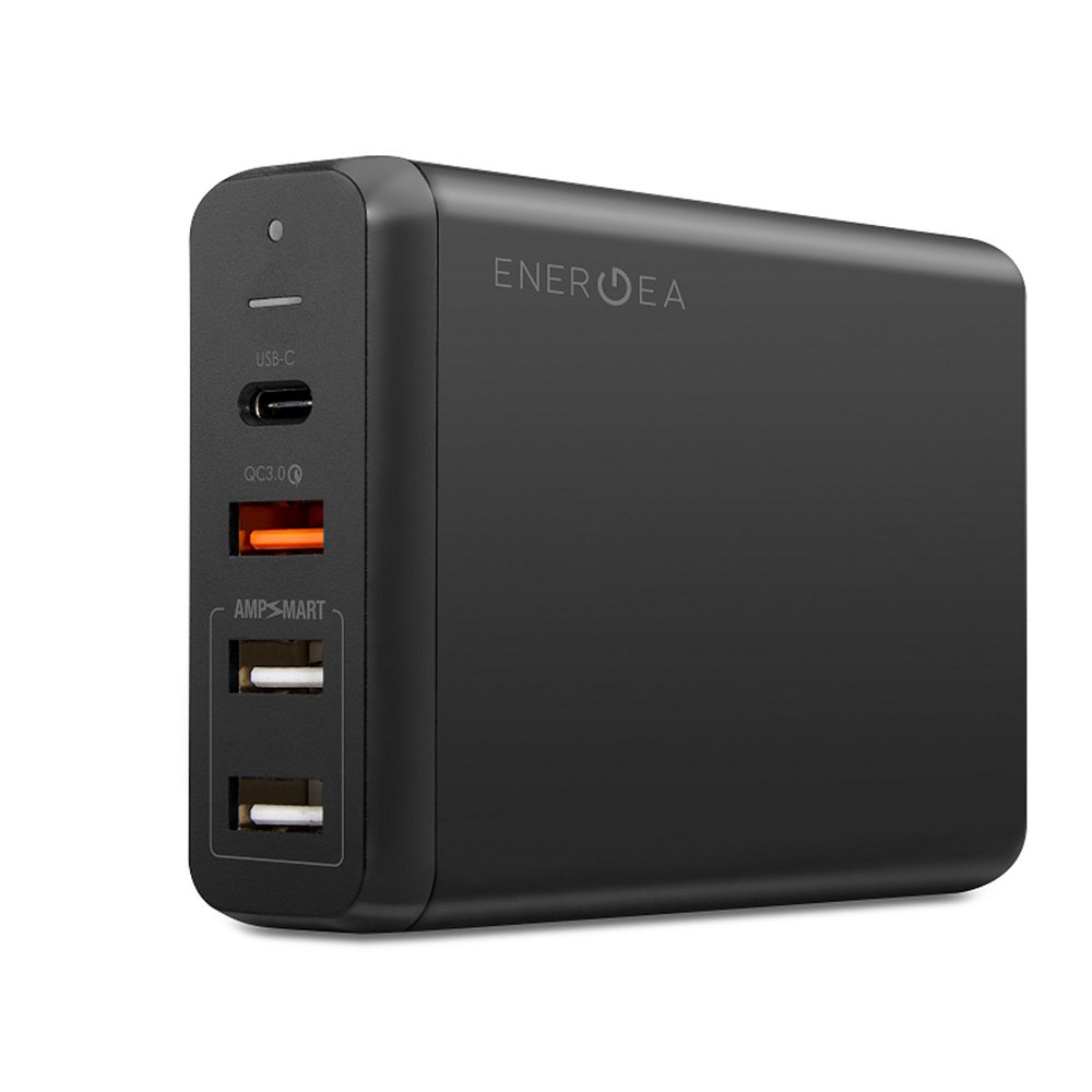 Energea Wall USB Charger 3 USB-A (QC3.0A) / 1 USB-C (PD75W) Gunmetal