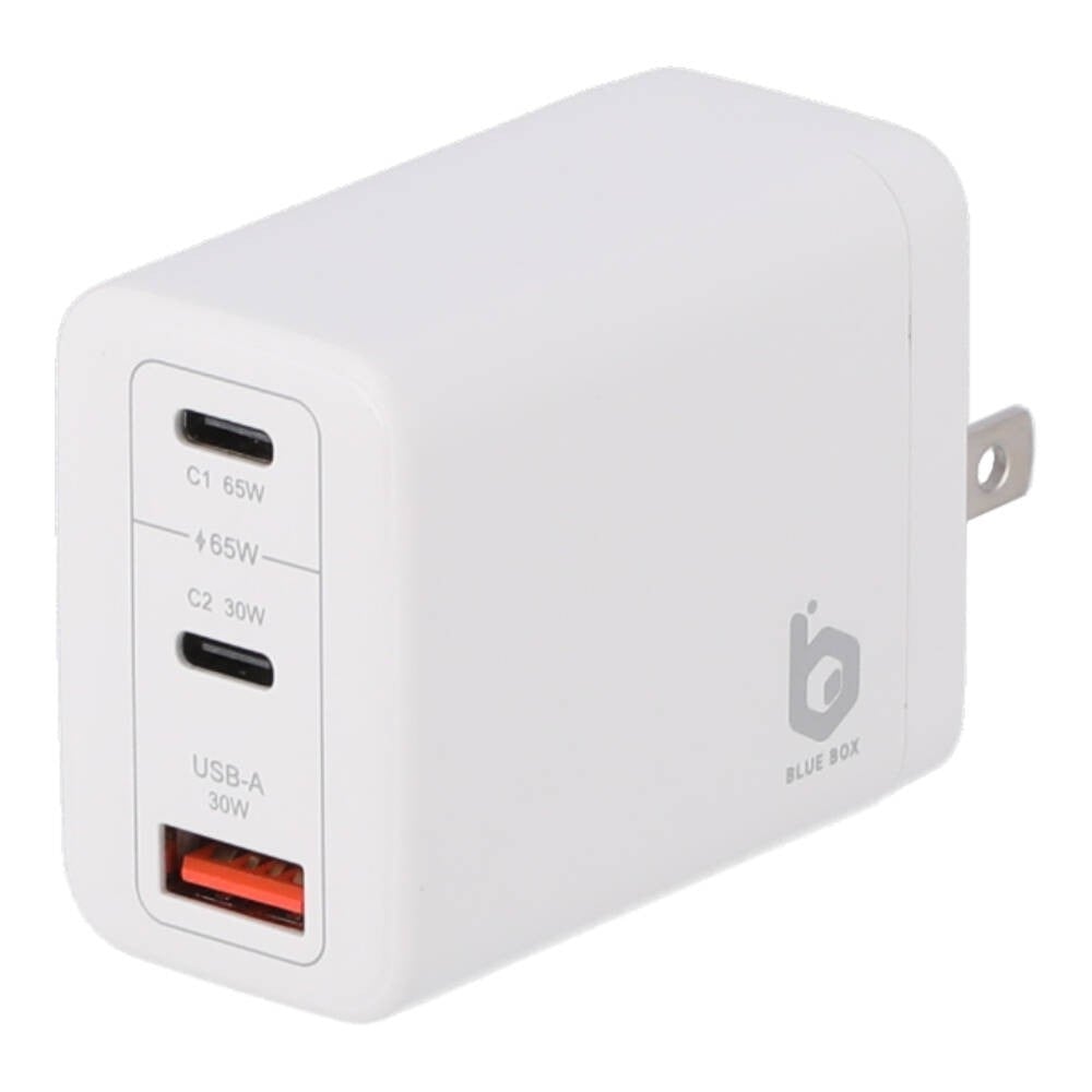 อะแดปเตอร์ Blue Box Wall Charger 1 USB-A / 2 USB-C White