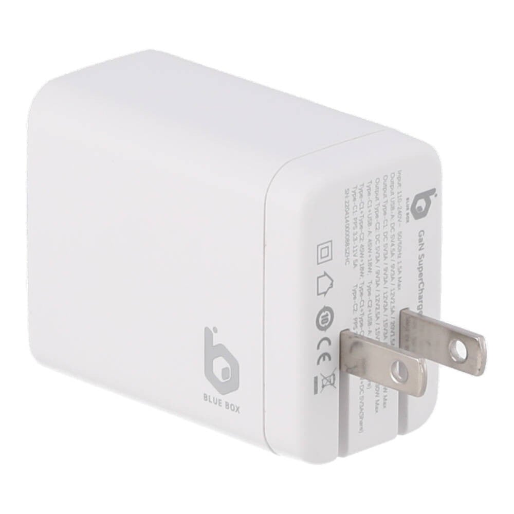 อะแดปเตอร์ Blue Box Wall Charger 1 USB-A / 2 USB-C White