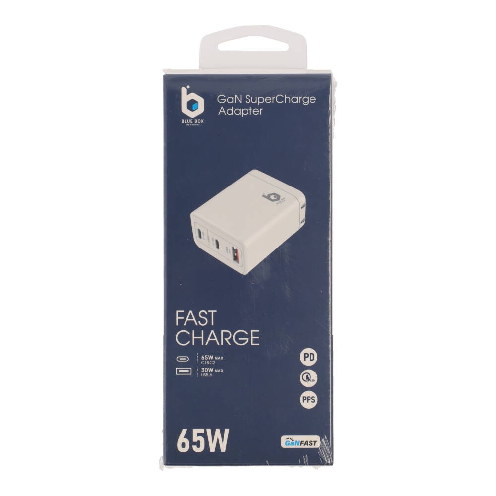 อะแดปเตอร์ Blue Box Wall Charger 1 USB-A / 2 USB-C White