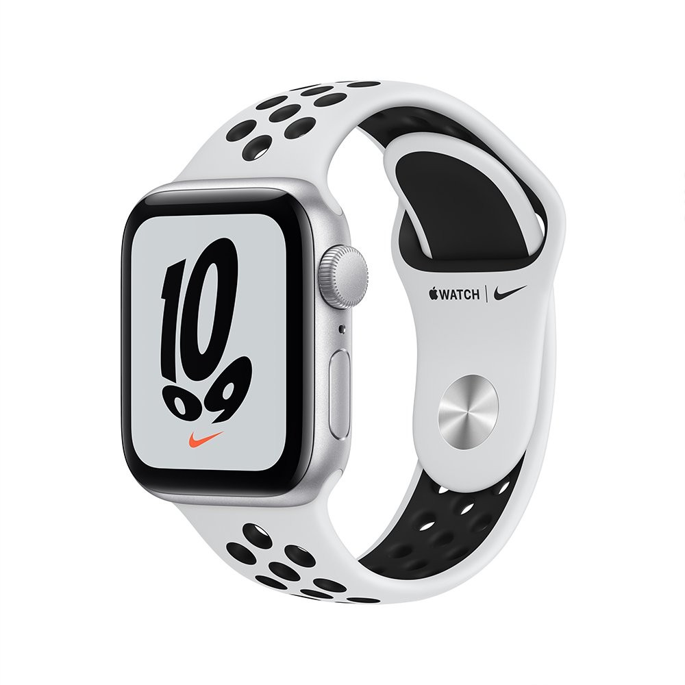 Apple Watch Nike SE GPS 40mm Silver Aluminium Case with Pure Platinum/Black Nike Sport Band - (2022)