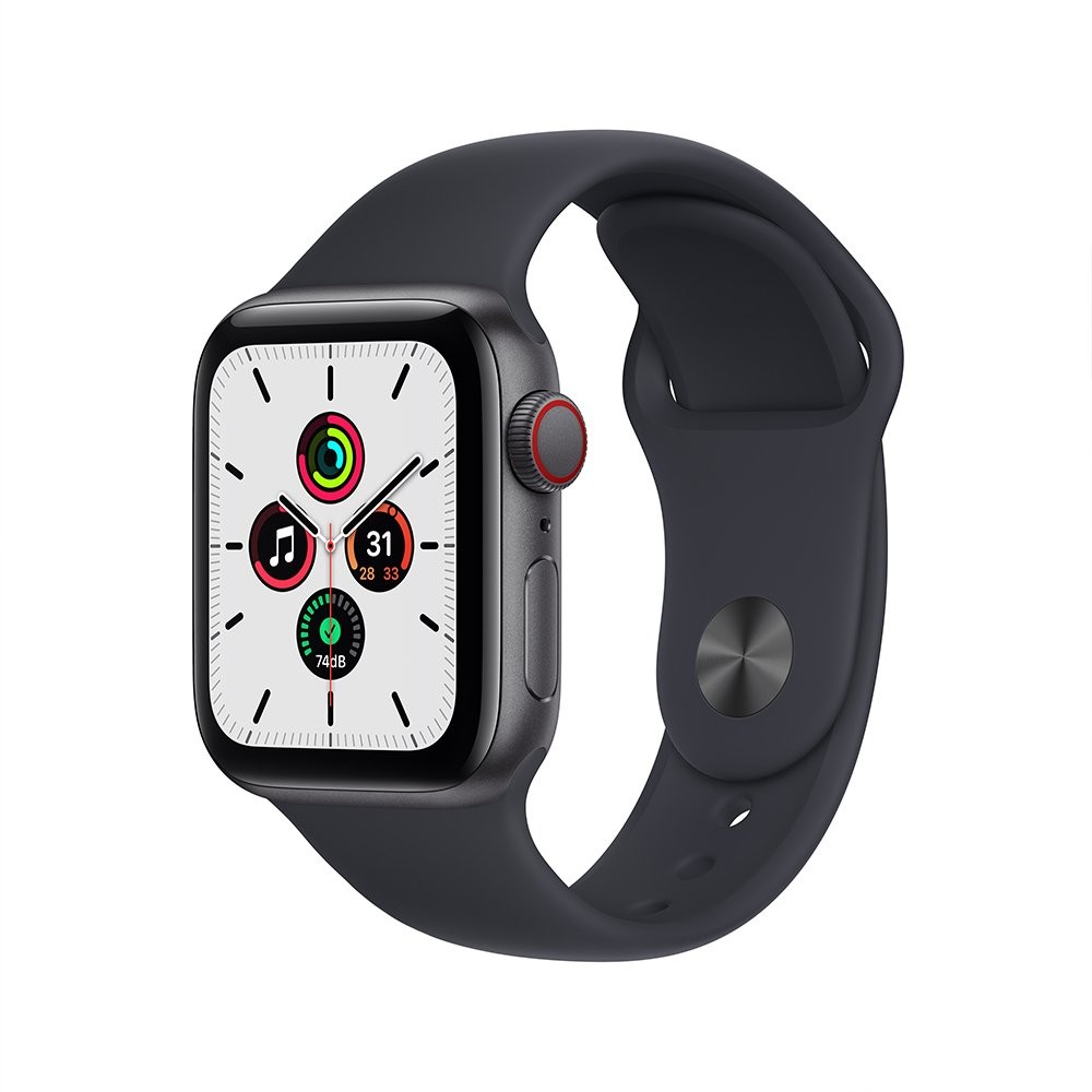 Apple Watch SE GPS + Cellular 40mm Space Gray Aluminium Case with Midnight Sport Band - (2022)