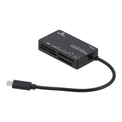 TECHPRO 6 in 1 USB-C Hub Card Reader Black
