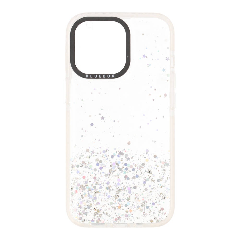 เคสไอโฟน Blue Box Casing for iPhone 13 Pro Clear Glitter with black