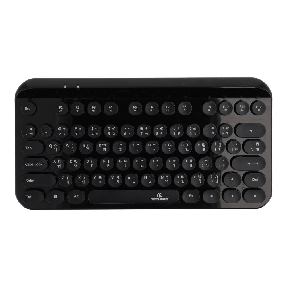 เมาส์และคีย์บอร์ดไร้สาย TECHPRO Wireless Dot Keyboard + Mouse Set (TH/EN) - Black