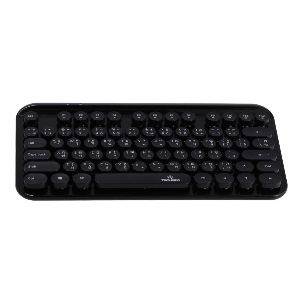 เมาส์และคีย์บอร์ดไร้สาย TECHPRO Wireless Dot Keyboard + Mouse Set (TH/EN) - Black