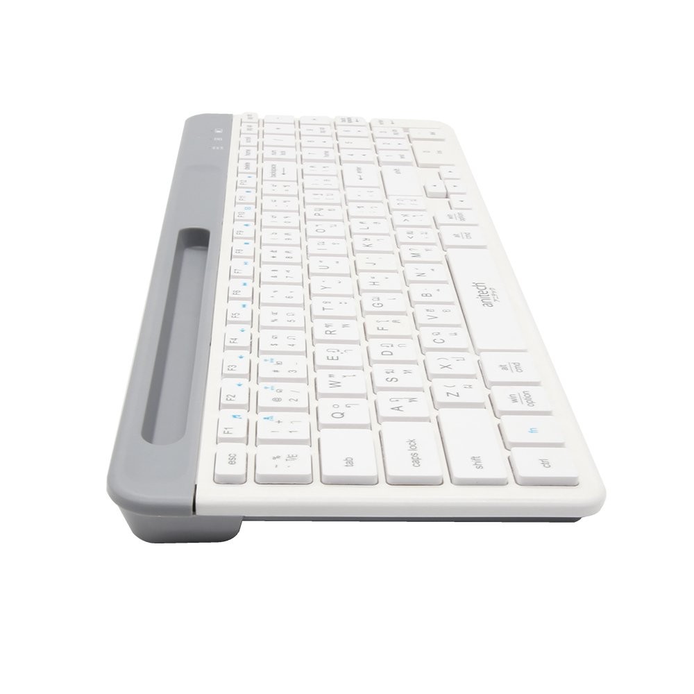 คีย์บอร์ดไร้สาย Anitech Bluetooth and Wireless Rechageable Keyboard (P505) White (TH/EN)