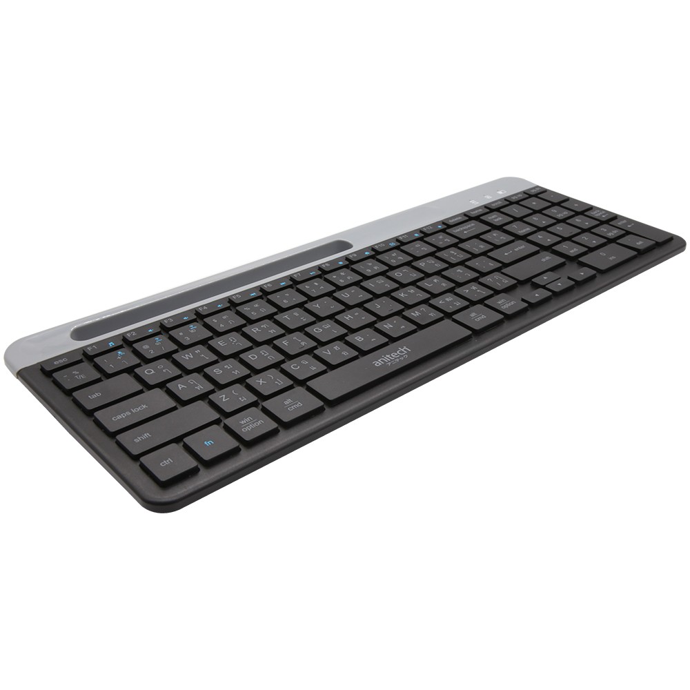 คีย์บอร์ดไร้สาย Anitech Bluetooth and Wireless Rechageable Keyboard (P505) Black (TH/EN)