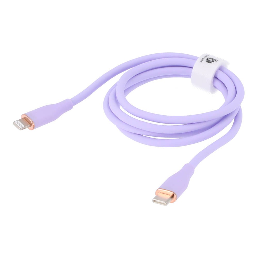 สายชาร์จ Blue Box USBC to Lightning Cable 3A/27W Liquid Silicone Fast Charge 1M. Purple