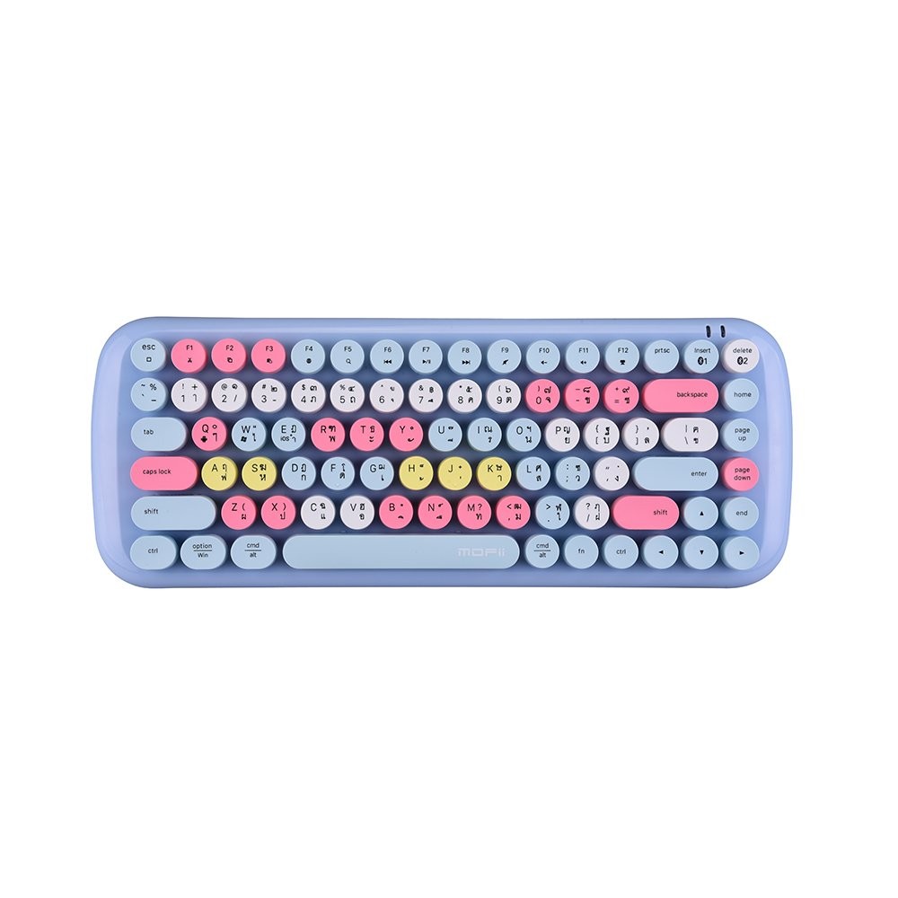 คีย์บอร์ดไร้สาย MOFii Bluetooth Keyboard Cotton Candy Mixed Blue (TH/EN)