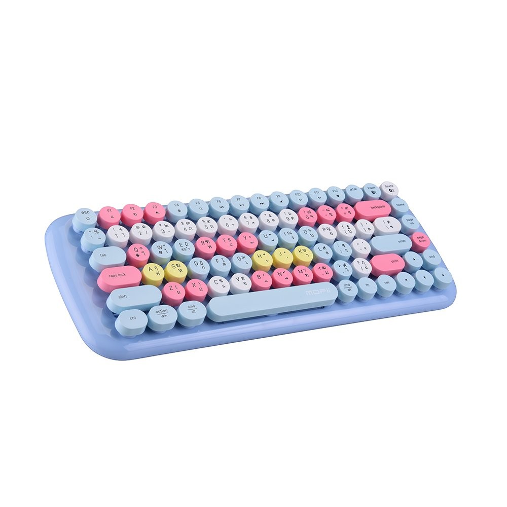 คีย์บอร์ดไร้สาย MOFii Bluetooth Keyboard Cotton Candy Mixed Blue (TH/EN)