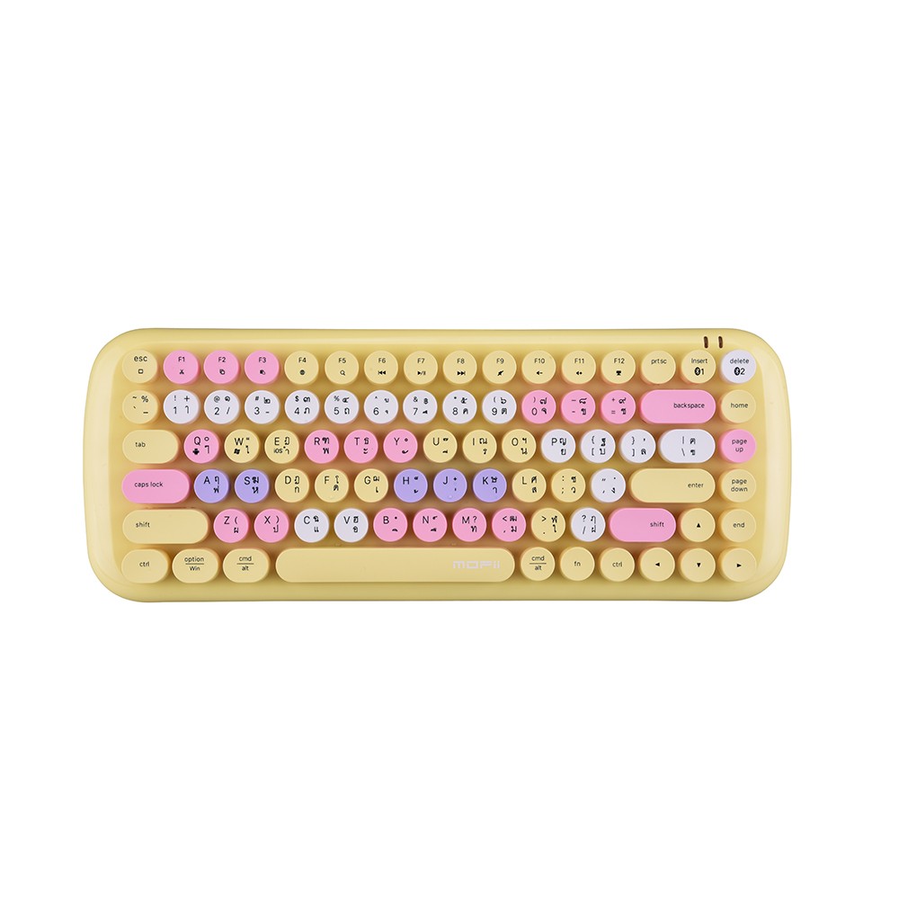 คีย์บอร์ดไร้สาย MOFii Bluetooth Keyboard Cotton Candy Mixed Yellow (TH/EN)