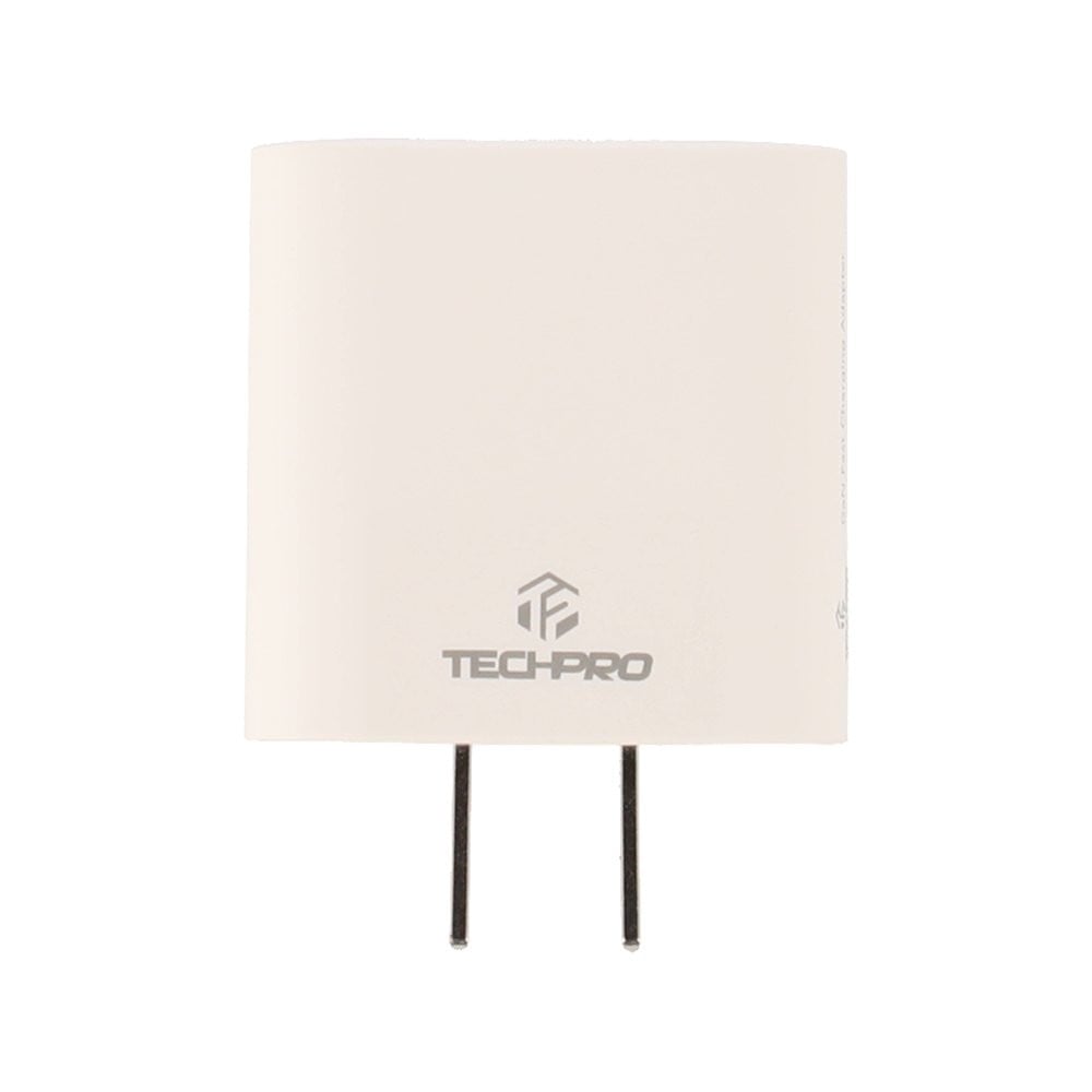 อะแดปเตอร์ TECHPRO Wall USB Charger 1 USB-A / 1 USB-C White