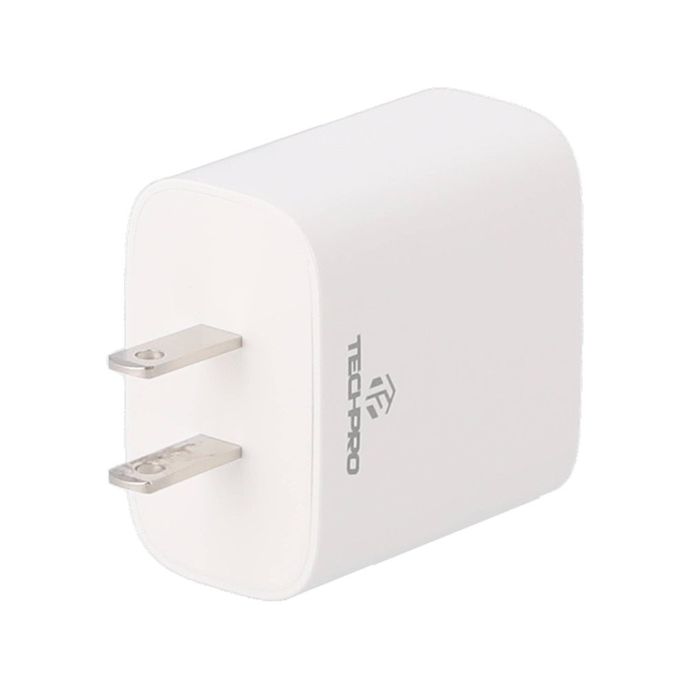 อะแดปเตอร์ TECHPRO Wall USB Charger 1 USB-A / 1 USB-C White