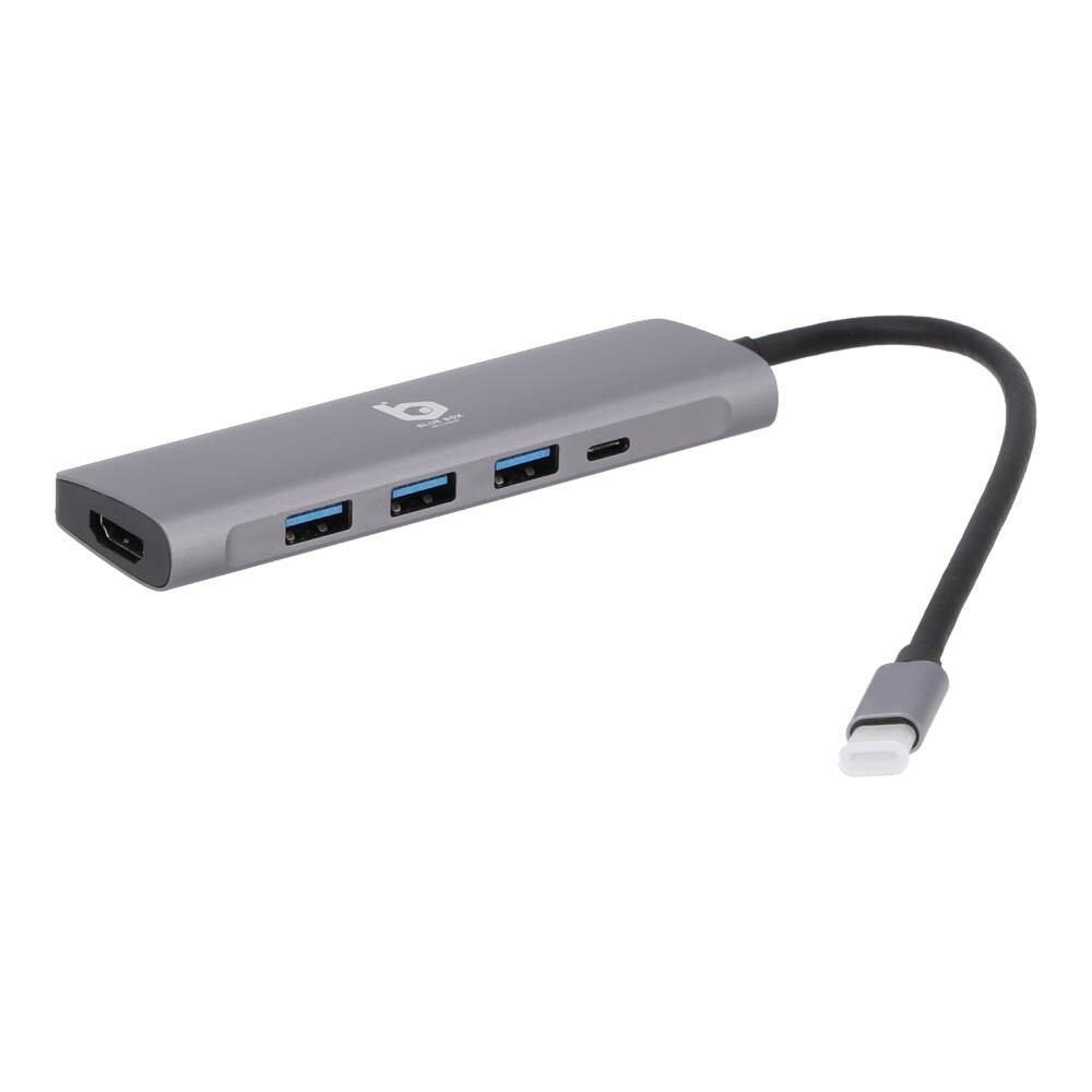 Blue Box 5-in-1 USB-C Hub Silver Gray