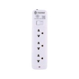 Toshino TIS Plug 3 Way 1 Switch 3M. (SO-33) White