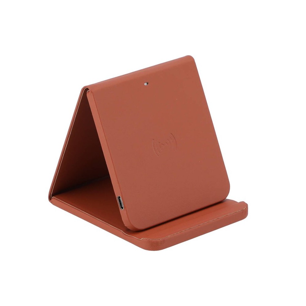 แท่นชาร์จไร้สาย Blue Box Foldable Stand PU 10W Brown