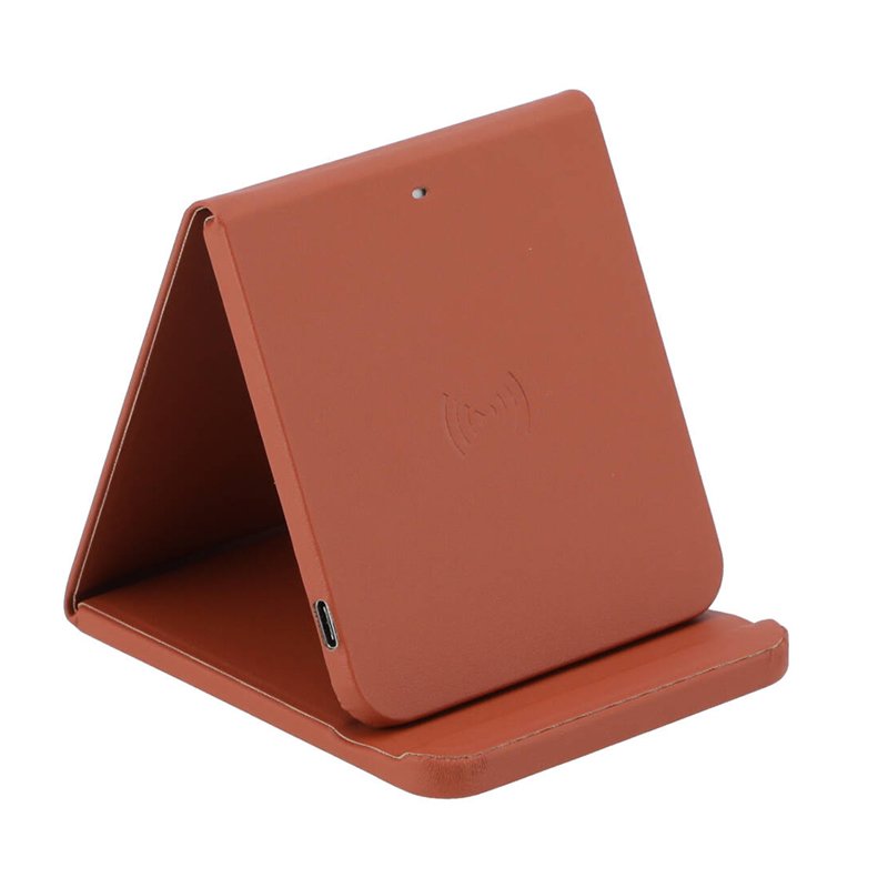 แท่นชาร์จไร้สาย Blue Box Foldable Stand PU 10W Brown