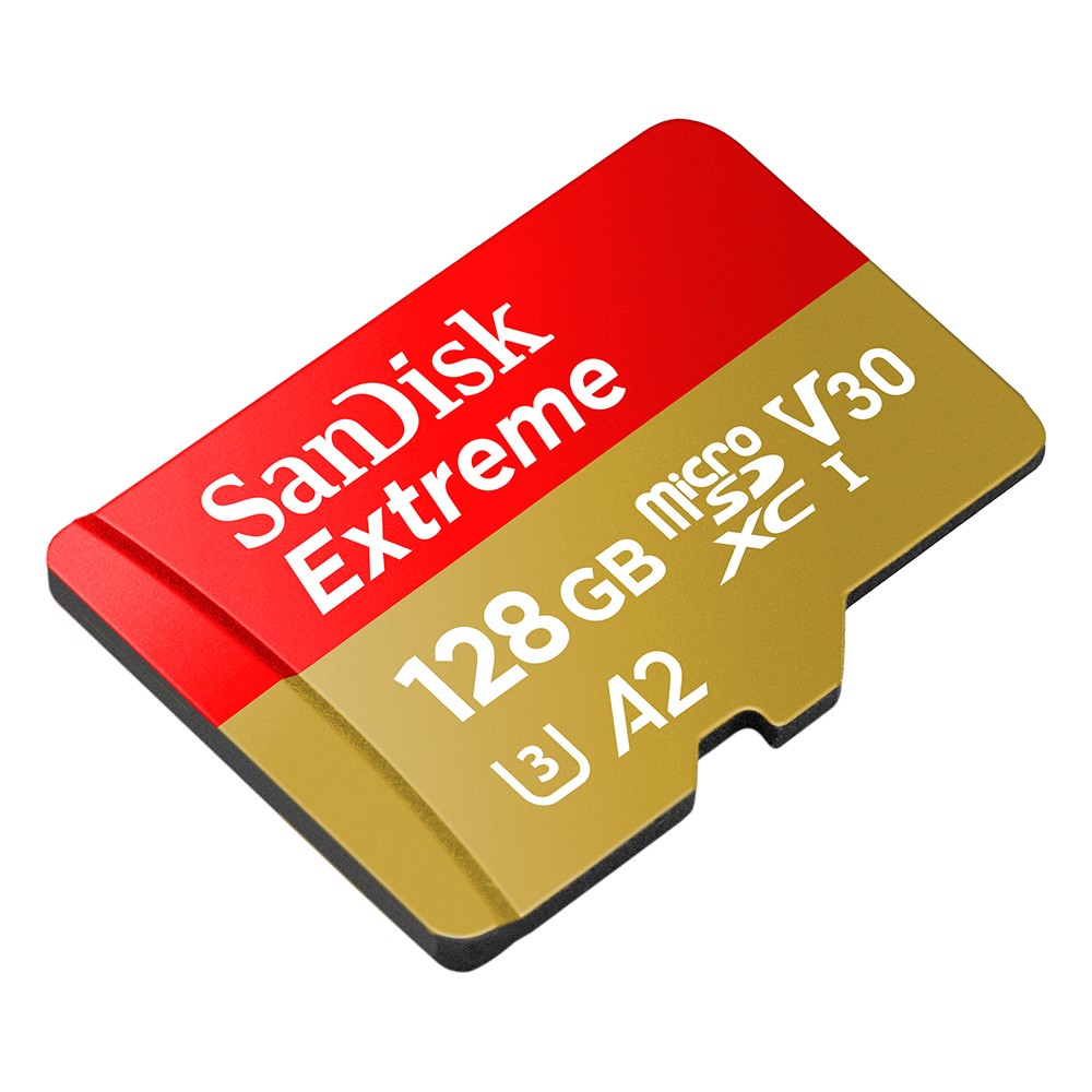 เมมโมรี่การ์ด SanDisk Extreme microSDXC 128 GB C10 A2 Red-Gold