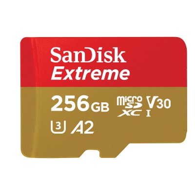 [ของแท้] เมมโมรี่การ์ด SanDisk Extreme microSDXC 256GB C10 A2 Red-Gold