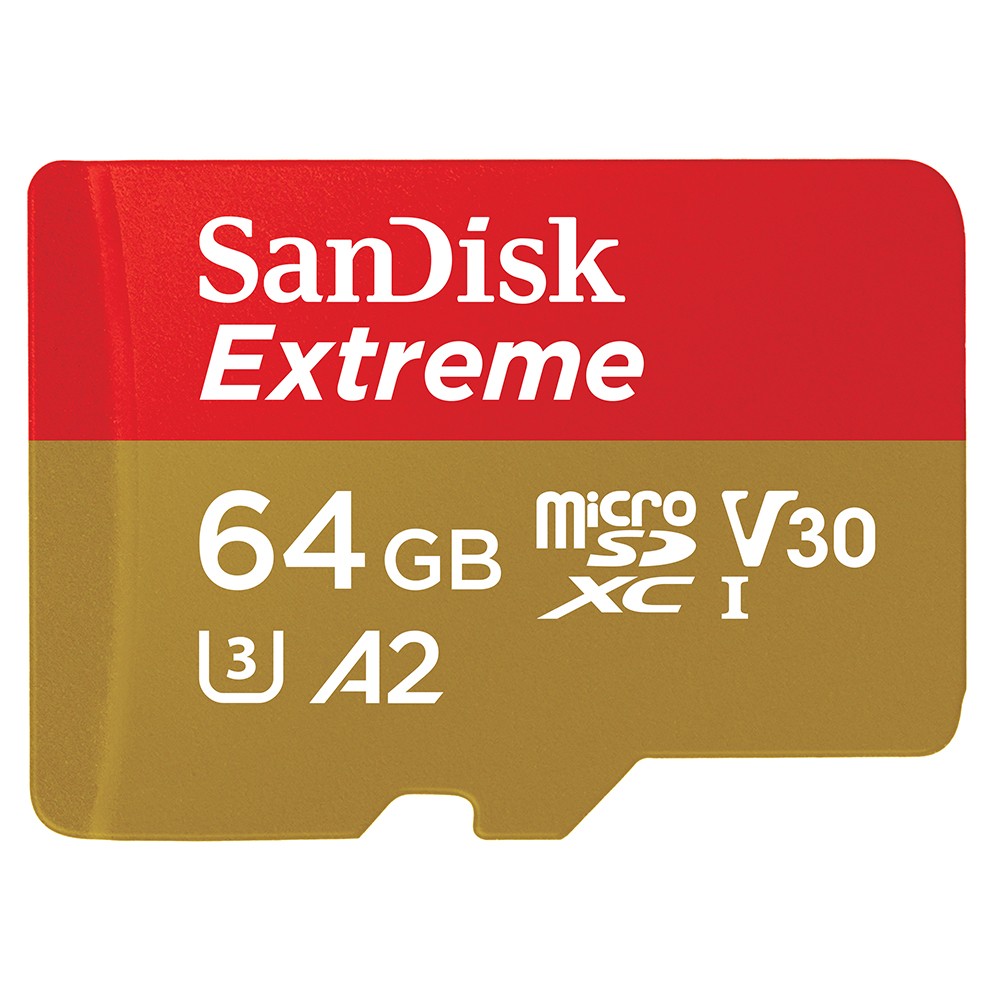 [ของแท้] เมมโมรี่การ์ด SanDisk Extreme microSDXC 64GB V30 U3 C10 A2 170MB/s R 80MB/s W Red-Gold (SDSQXAH-064G-GN6MN)