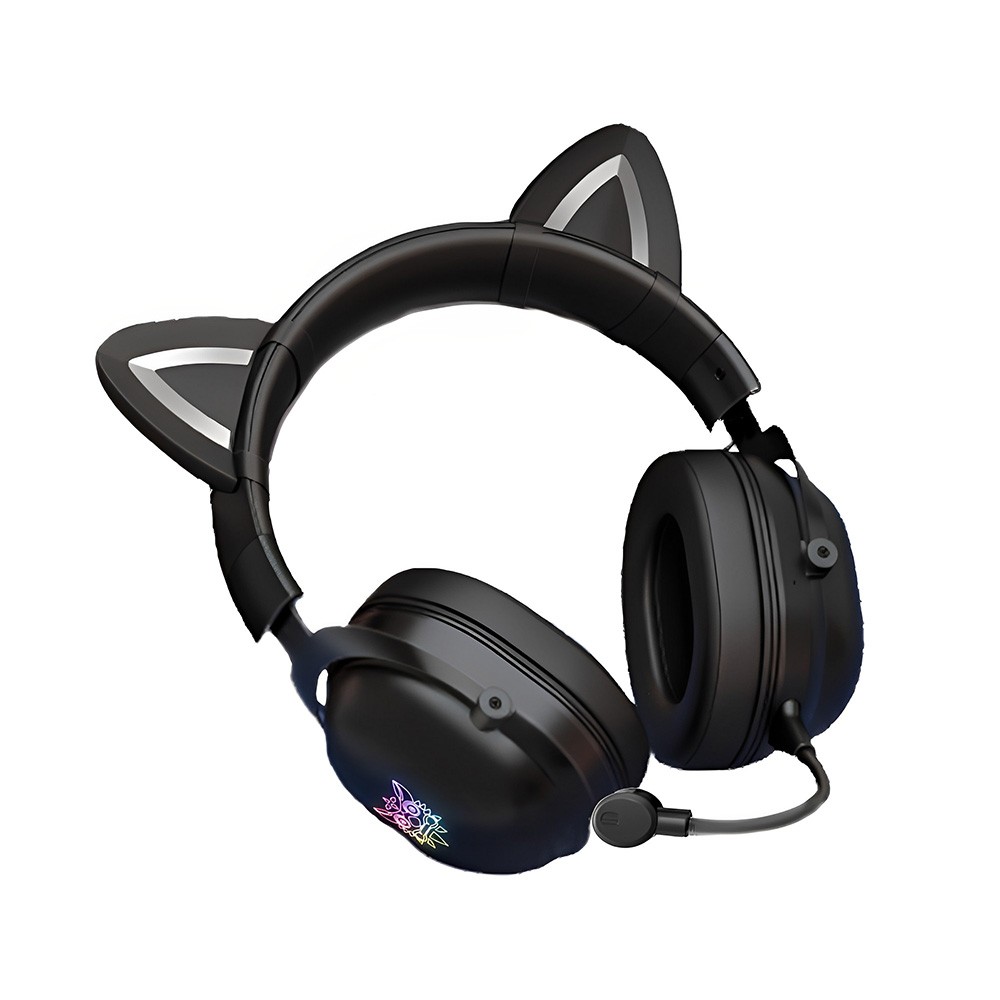 หูฟังเกมมิ่ง Onikuma Gaming Headset B20 RGB Cat Ear Bluetooth 5.0 Black ...