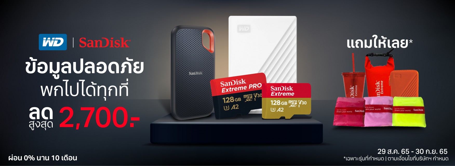 WD & Sandisk ข้อมูลปลอดภัย พกไปได้ทุกที่