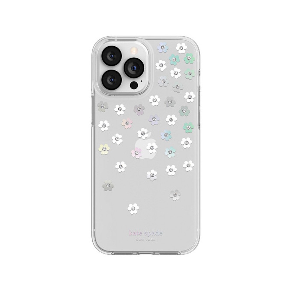 Kate Spade New York เคส iPhone 14 Pro Max Scattered Flowers/Iridescent/Clear/White/Gems