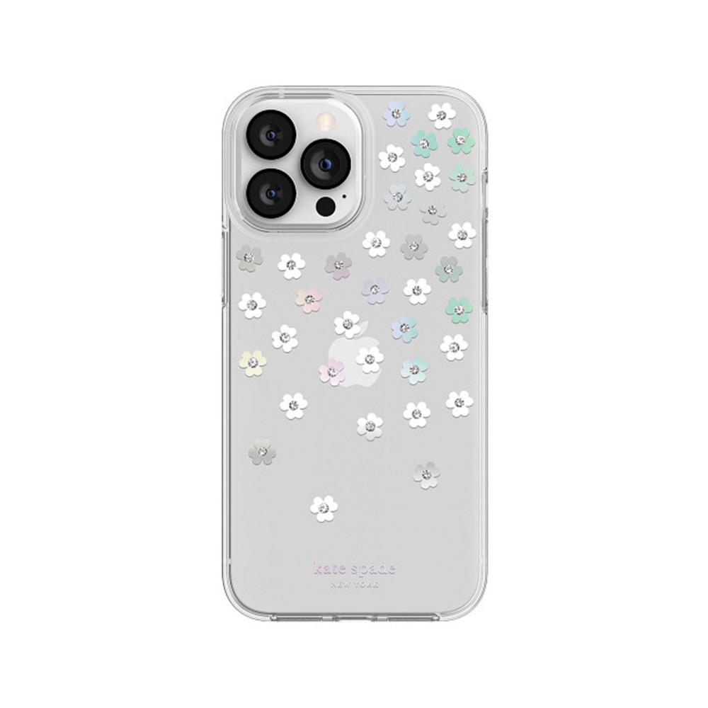 Kate Spade New York เคส iPhone 14 Pro Scattered Flowers/Iridescent/Clear/White/Gems