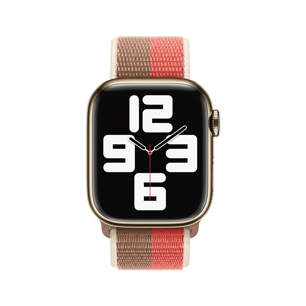 Apple Watch 41mm Pink Pomelo/Tan Sport Loop - Regular