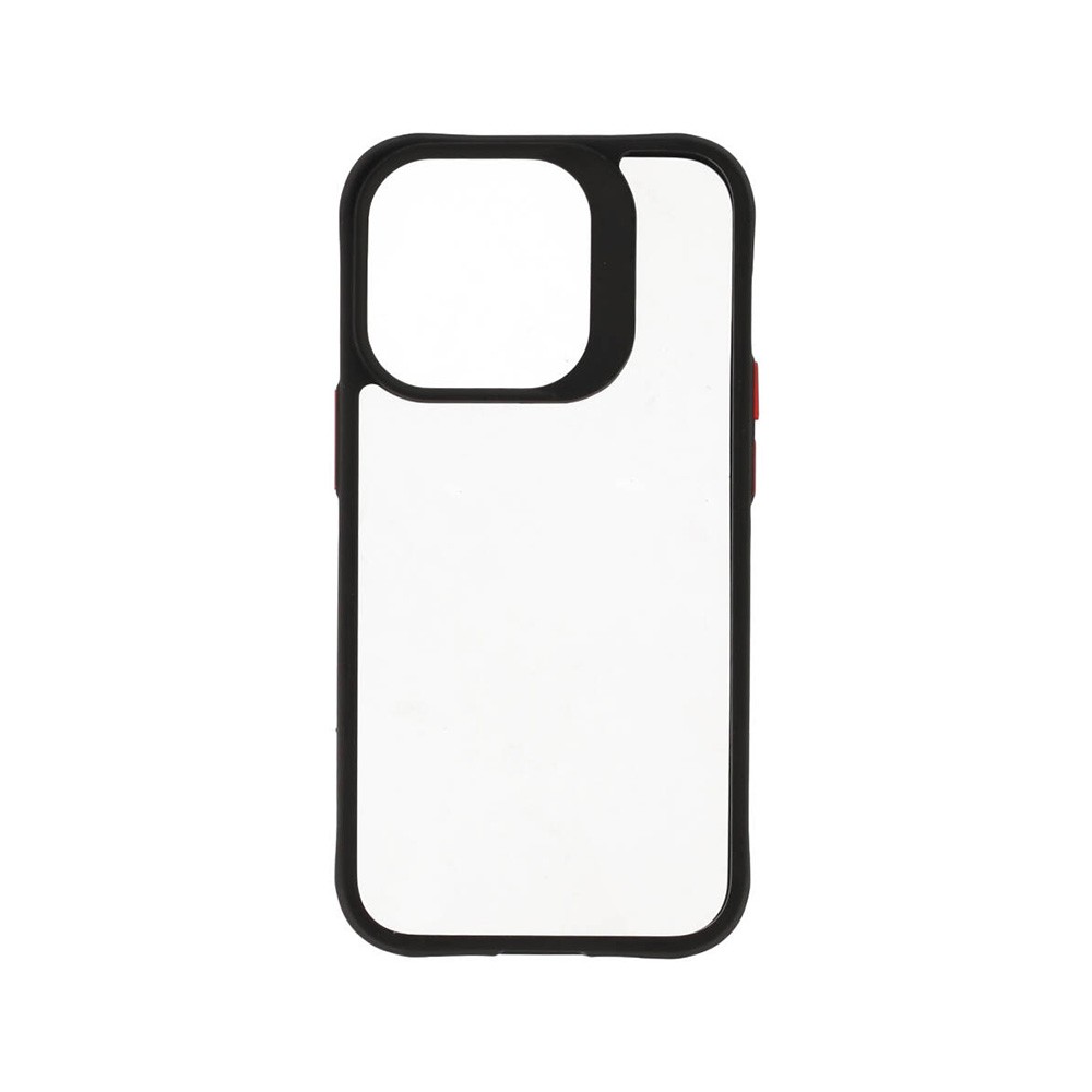 เคส TECHPRO iPhone 14 Pro Black Matted Frame with Red Button