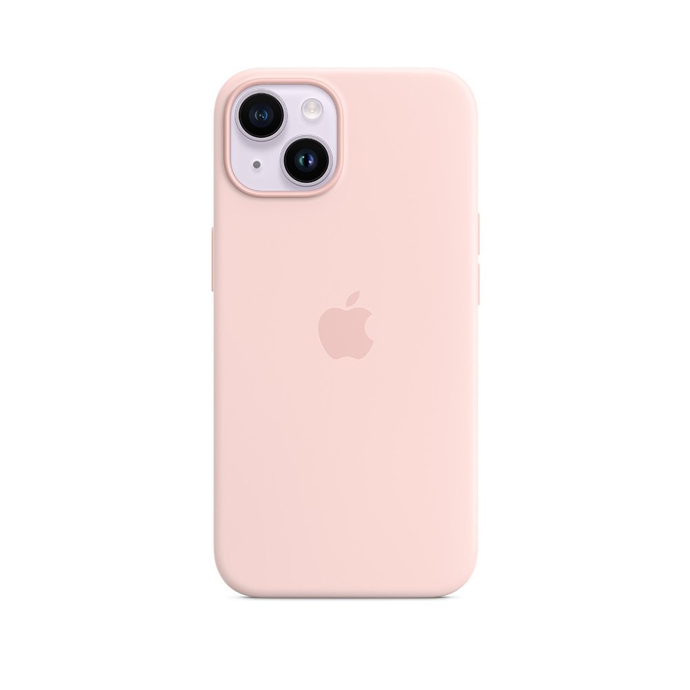 Apple iPhone 14 Silicone Case with MagSafe - Chalk Pink