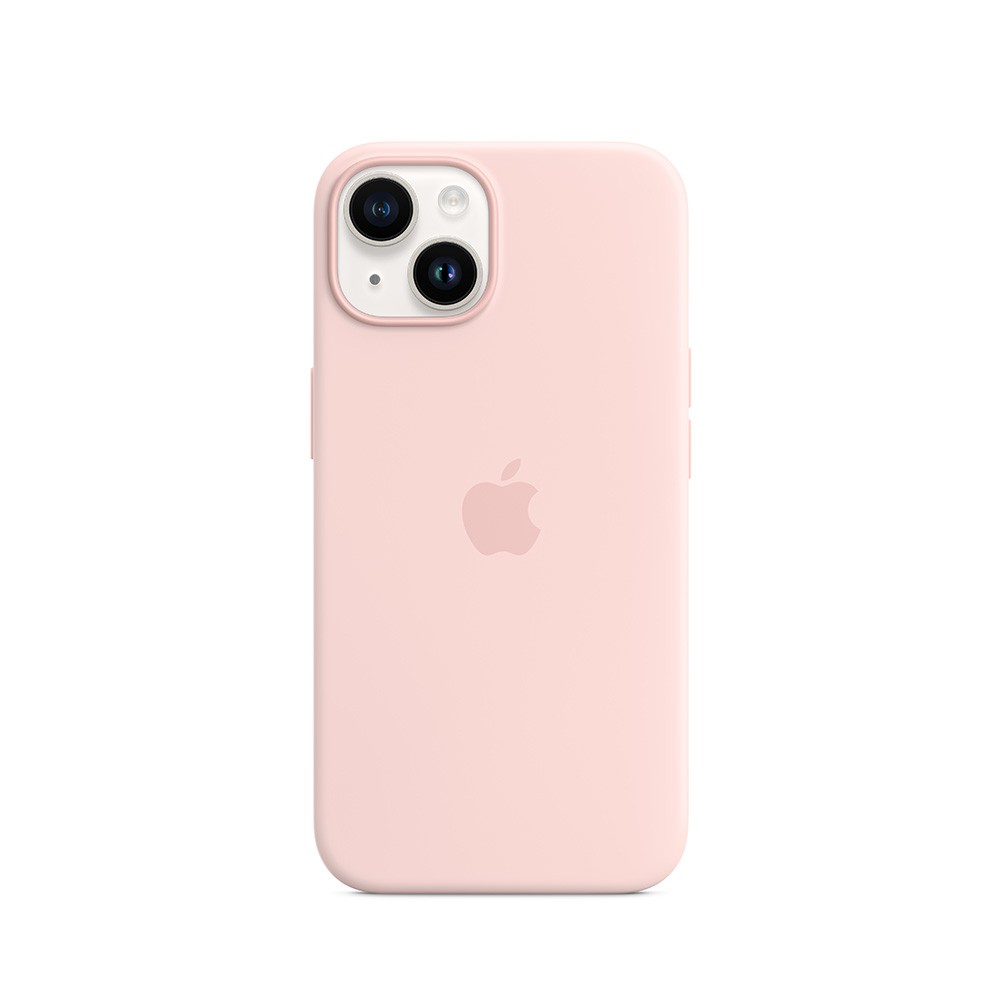 Apple iPhone 14 Silicone Case with MagSafe - Chalk Pink