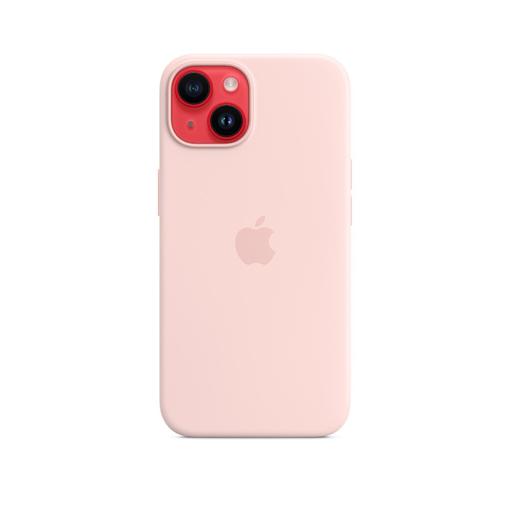 Apple iPhone 14 Silicone Case with MagSafe - Chalk Pink