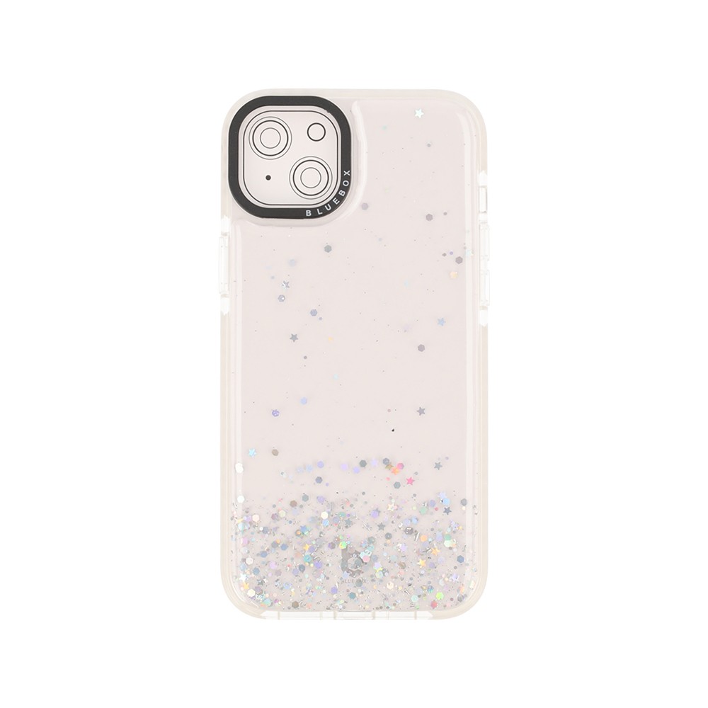 Blue Box Case iPhone 14 Plus (6.7) Clear Glitter with black camera ...