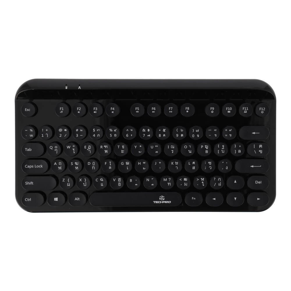 คีย์บอร์ดไร้สาย TECHPRO Wireless Dot Keyboard (TH/EN) - Black