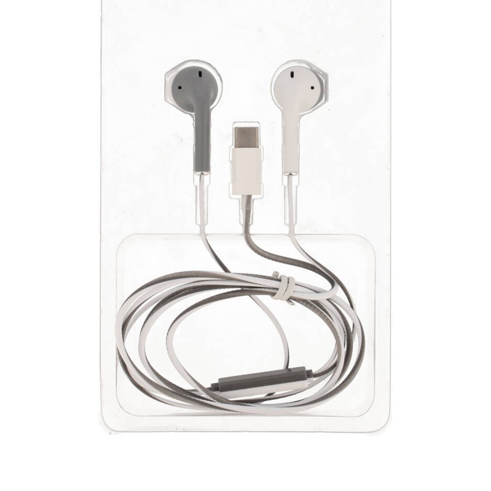 หูฟังมีสาย QPLUS Two-tone Type-C Gray/White