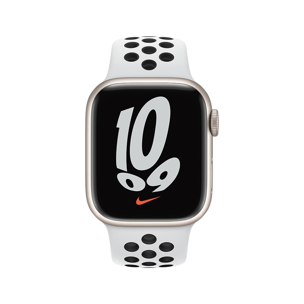 สายนาฬิกา แอปเปิ้ลวอช Apple Watch 45mm Pure Platinum/Black Nike Sport ...