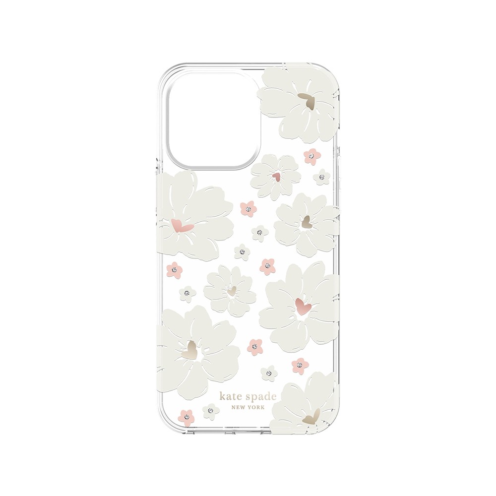Kate Spade New York เคส iPhone 14 Pro Max Classic Peony/Cream/Rose Gold Foil/Gold Foil/Gems