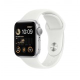 Apple Watch SE GPS 40mm Silver Aluminium Case with White Sport Band (New)