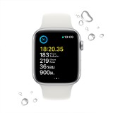 Apple Watch SE GPS 44mm Silver Aluminium Case with White Sport Band (New)
