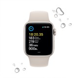 Apple Watch SE GPS + Cellular 40mm Starlight Aluminium Case with Starlight Sport Band (New)
