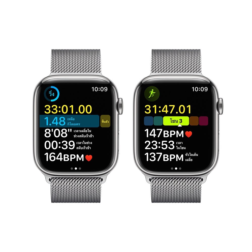 Apple Watch Series 8 GPS + Cellular 41mm Silver Stainless Steel Case with Silver Milanese Loop