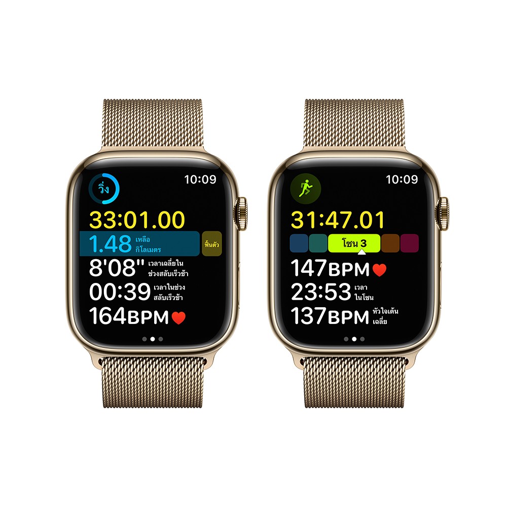 ใหม่ล่าสุด Apple Watch Series 8 GPS + Cellular 41mm Gold Stainless