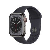 Apple Watch Series 8 GPS + Cellular 41mm Graphite Stainless Steel Case with Midnight Sport Band